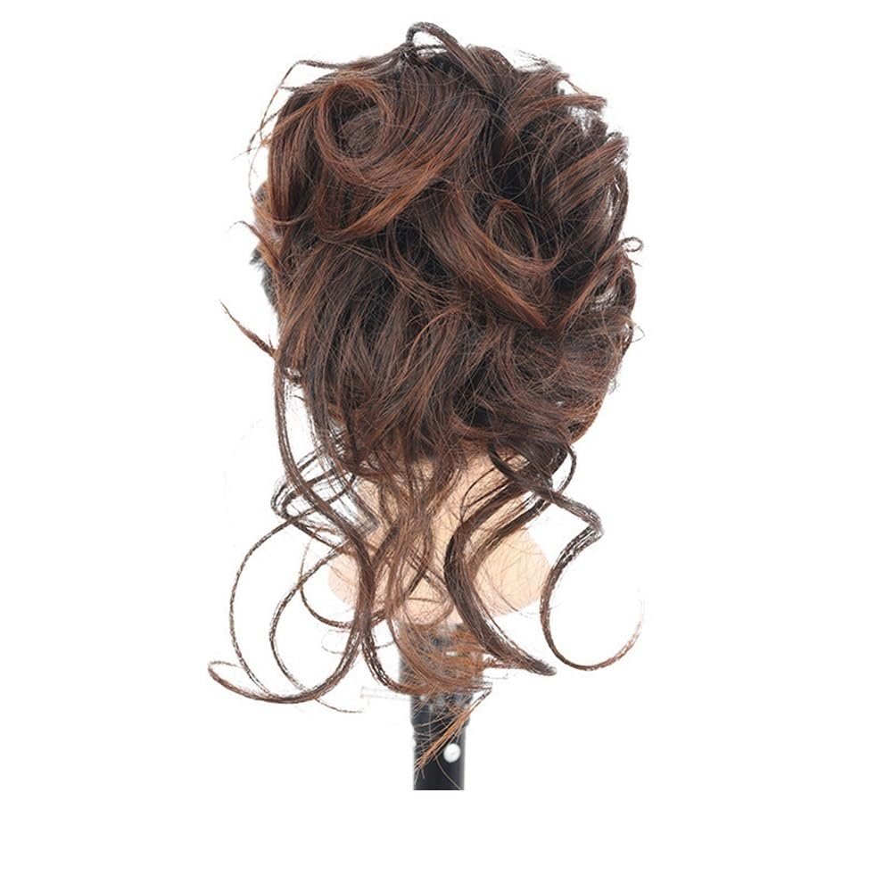Bun, Long Clip-In Hair Bun Extension - Voluminous Messy Updo for Look Women for Women(Brown)