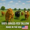 All Natural Beef Tallow For Skin - Grass Fed Beef Tallow and Honey Balm with Almond Oil - Unscented Whipped Tallow Moisturizer for Dry Skin, Eczema & Sensitive Skin Care | Handmade in USA | 4oz view 3