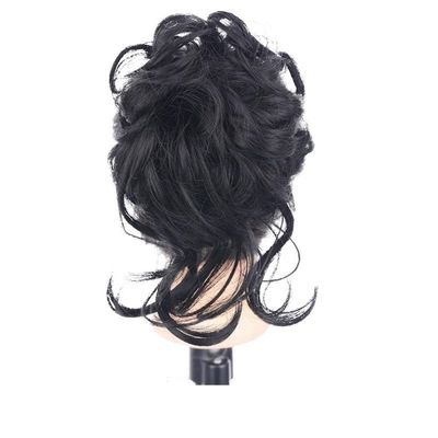 Bun, Long Clip-In Hair Bun Extension - Voluminous Messy Updo for Look Women for Women(Black)