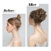 Bun, High-Temp Synthetic Fiber Messy Bun Updo Hairpiece for Women - Heat-Resistant Styling Accessory for Women(Red) view 4