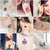 100pcs Rose Flower Butterfly Tattoo, Adult Art Design, Party Tattoo, Realistic, Waterproof, Non-Reflective No Adhesive view 2