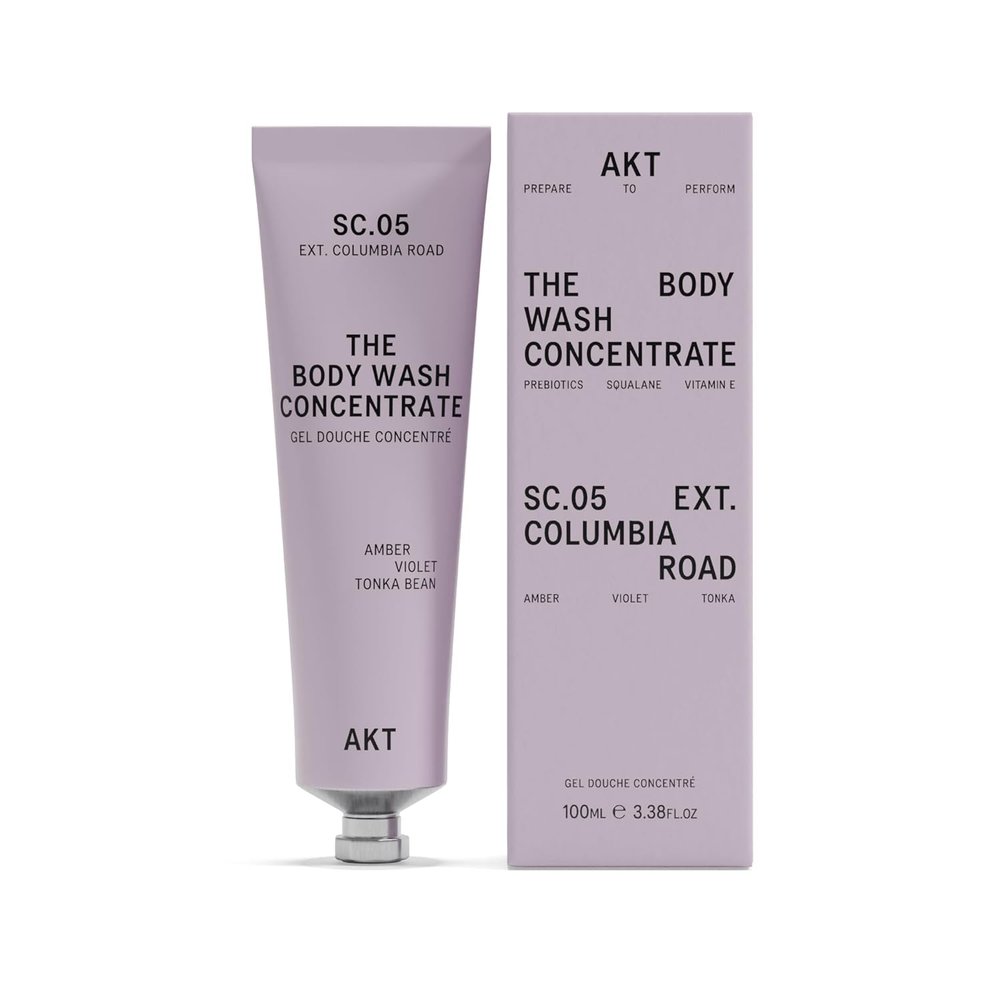 AKT The Body Wash Concentrate 3.4 Fl Oz, Natural Shower Gel with Skin-Balancing Prebiotics, Body Wash Women & Men, with Olive Squalane & Vitamin E, Sc.05 Columbia Road, All Genders