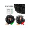 zhongxlla Hair Bun Messy Ponytail Wig - Voluminous Curly Hairpiece with Elastic Bun for Women Girls(Black) view 4