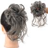 QIXUEZHENG Hair Bun, Fluffy No-Scrunch Puff Buns Hair Bands for Effortless Updo Styling Women's(Gray) view 1