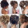 QIXUEZHENG Hair Bun, Fluffy No-Scrunch Puff Buns Hair Bands for Effortless Updo Styling Women's(Gray) view 4