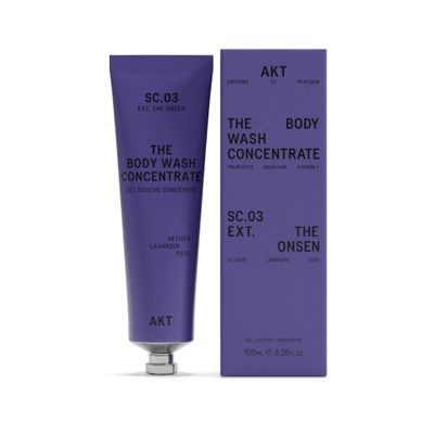 AKT The Body Wash Concentrate 3.4 Fl Oz, Natural Shower Gel with Skin-Balancing Prebiotics, Body Wash Women & Men, with Olive Squalane & Vitamin E, Sc.03 The Onsen, All Genders