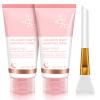 2 Pack Collagen Night Wrapping Mask with Brush 2.53 fl.oz, Collagen Overnight Peel Off Facial Mask, Hydrolyzed Collagen Face Mask, Reduces Sagging & Dullness - Hydrolyzed Face for Glowing Glass Skin view 1