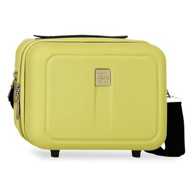 Roll Road Women Customizable Cosmetic Bag, Yellow, Einheitsgre