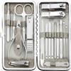 BesPick 19 Pieces Fingernail and Toenail Professional Manicure Pedicure Nail Clippers Set Stainless Steel Nail Cutter Scissors Grooming Kit with Luxurious Travel Case (Gray) view 1