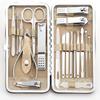BesPick 19 Pieces Fingernail and Toenail Professional Manicure Pedicure Nail Clipper Set Stainless Steel Nail Cutter Scissors Grooming Kit with Luxurious Travel Case (Gold) view 1