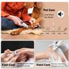 Electric Nail File, 10 Speeds Cordless Nail Drill with LED Light, Portable Manicure Pedicure Kit for Acrylic Gel Nails Thick Toenails Nail Grind, Hand Natural Nails Care - 10 Bits & 120 Sanding Bands view 4