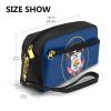 SamLng Utah Flag Print Leather Small Makeup Bag  Travel Toiletry Bag, Women Purse, Reusable Cosmetic Accessories Organizer view 3
