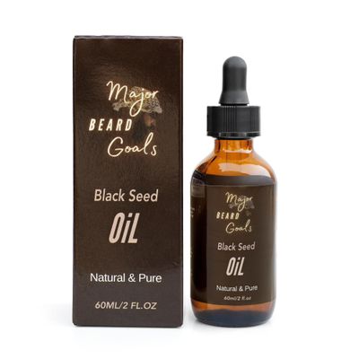 Black Seed Beard Oil - Deep Conditioning & Nourishing Beard Oil for Men Growth, Hydrating 2oz Treatment for Dry Skin, Moisturizes, Softens & Strengthens Beard Hair for Men