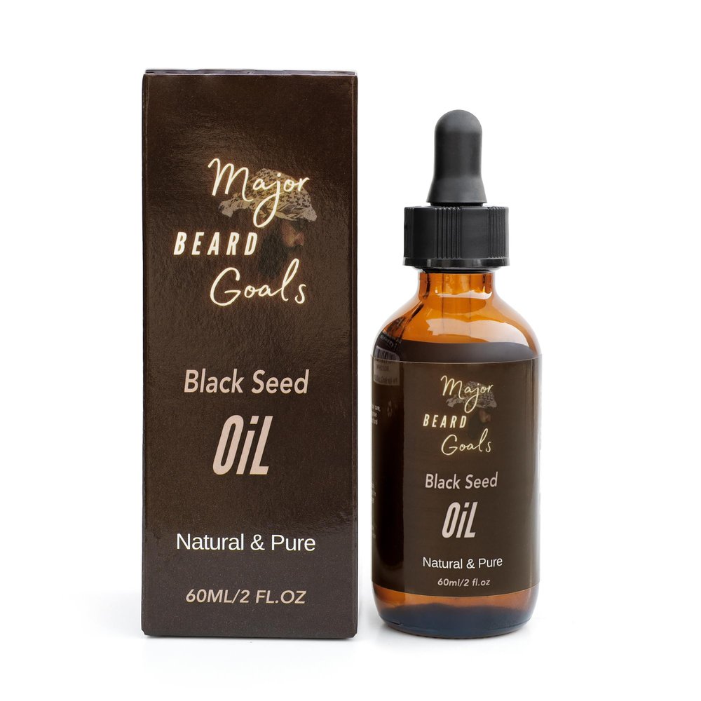 Black Seed Beard Oil - Deep Conditioning & Nourishing Beard Oil for Men Growth, Hydrating 2oz Treatment for Dry Skin, Moisturizes, Softens & Strengthens Beard Hair for Men