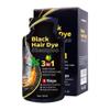 3-in-1 Black Hair Dye Shampoo  30ml x 10 Sachets | Natural Color Treatment | Easy 3-Step Application for Long-Lasting Coverage view 1