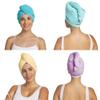 Turbie Twist Microfiber Hair Towel Wrap - for Women, Men & Kids - Travel & Bathroom Essential - Quick Dry Hair Turban for Curly, Long & Thick Hair - 2 Pack (Dark Aqua, Light Aqua, Lilac/Lemon) view 1