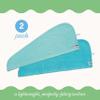 Turbie Twist Microfiber Hair Towel Wrap - for Women, Men & Kids - Travel & Bathroom Essential - Quick Dry Hair Turban for Curly, Long & Thick Hair - 2 Pack (Dark Aqua, Light Aqua, Lilac/Lemon) view 3