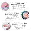 Gatuida 1pc Collapsible Foot Bath Basin Portable Foot Soak Bucket for Home Use Medium Pink Spa Tub Multipurpose Wash Basin for Laundry and Dishes view 2