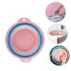 Gatuida 1pc Collapsible Foot Bath Basin Portable Foot Soak Bucket for Home Use Medium Pink Spa Tub Multipurpose Wash Basin for Laundry and Dishes view 4
