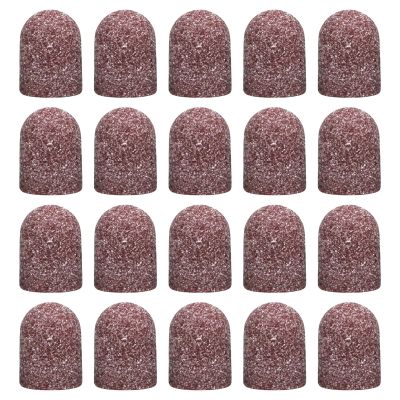 baojielai 20 Pieces Breathable Sanding Caps 80-180 Grit Practical Sleeves For Manicure Pedicure And Foot Care