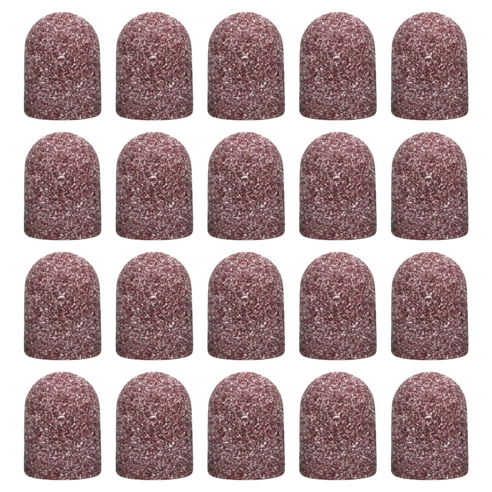 baojielai 20 Pieces Breathable Sanding Caps 80-180 Grit Practical Sleeves For Manicure Pedicure And Foot Care