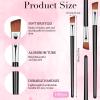 100 PCS Angled Eyebrow Brushes, Fine Angled Eyeliner Brush, Disposable Eyebrow Tint Brush, Eye Shadow Applicator Sticks Eye Brow Concealer Brushes for Beauty Cosmetic Make up Tool view 2