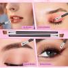 100 PCS Angled Eyebrow Brushes, Fine Angled Eyeliner Brush, Disposable Eyebrow Tint Brush, Eye Shadow Applicator Sticks Eye Brow Concealer Brushes for Beauty Cosmetic Make up Tool view 4