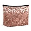 NKJJSTES Large Capacity Cosmetic Bag Waterproof Cosmetic Organizer Rose Gold Glitter Cosmetic Accessories Organizer for Women/girl view 1