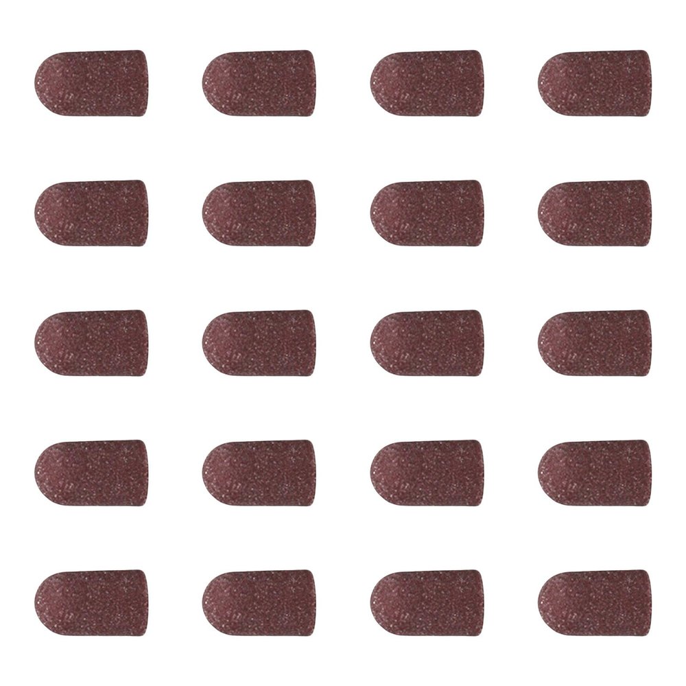 baojielai 20 Pieces Breathable Sanding Caps 80-180 Grit Practical Sleeves For Manicure Pedicure And Foot Care