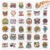 102 PCS Individually Wrapped Groovy 70s Temporary Tattoos for kids - Retro Flower Power Temporary for Girls Boy Body Arm Shoulder Cute Tattoos Stickers, Birthday Party Supplies Gifts for Kids view 1