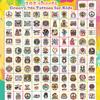 102 PCS Individually Wrapped Groovy 70s Temporary Tattoos for kids - Retro Flower Power Temporary for Girls Boy Body Arm Shoulder Cute Tattoos Stickers, Birthday Party Supplies Gifts for Kids view 2
