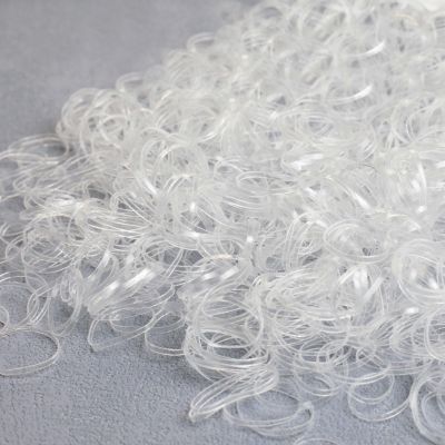 1000pcs Transparent Mini Elastic Hair Bands, No Crease Ponytail Holders, No Damage, No Hurt, Soft & Durable