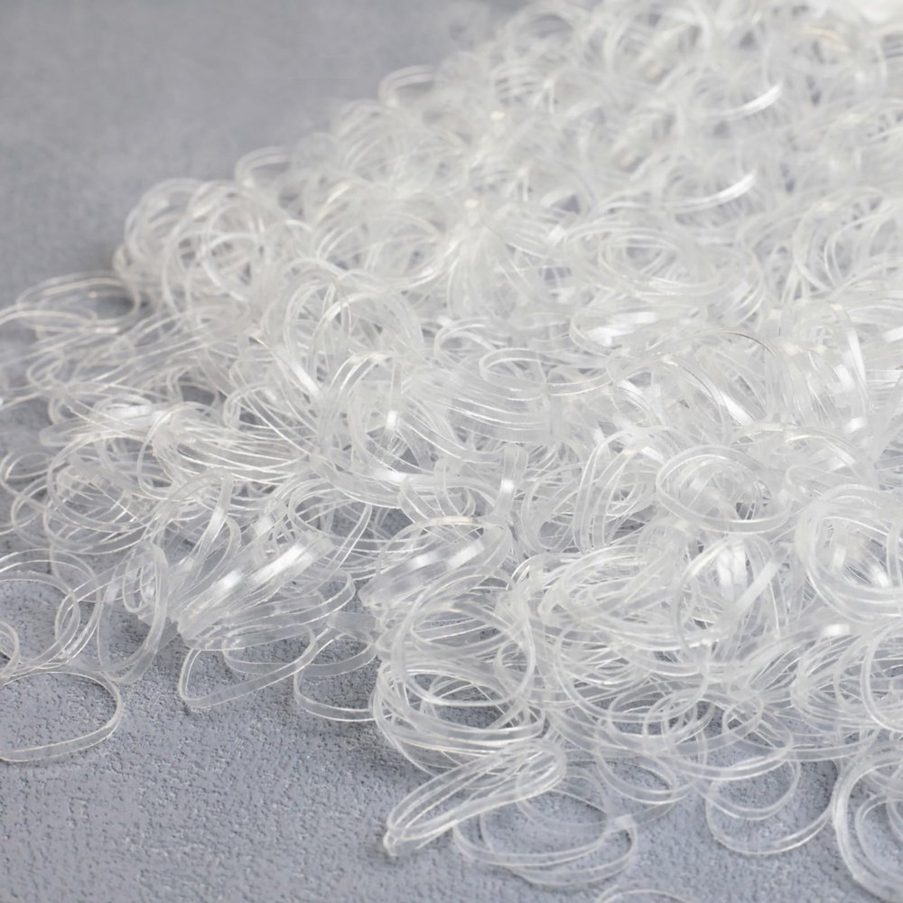 1000pcs Transparent Mini Elastic Hair Bands, No Crease Ponytail Holders, No Damage, No Hurt, Soft & Durable