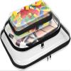 Calantre 3PCS Clear Zipper Cases, Portable Clear Organizer Pouches for Travel, Double Zippered Hard Shell Plastic Case, Cosmetic Bag for Make Up Tools, Toiletries, Toy Storage (Black, 1 Pack) view 1
