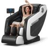 AVSAMOQ Massage Chair Full Body Zero Gravity, Massage Recliner with Air Pressure, 10 Fixed Massage Rollers, Heating, Foot Roller, Bluetooth Speaker, for Home Office Men Women-Black view 1