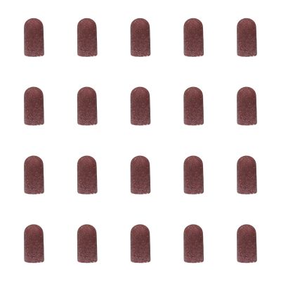 baojielai 20 Pieces Breathable Sanding Caps 80-180 Grit Practical Sleeves For Manicure Pedicure And Foot Care
