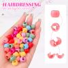 200 PCS Clip on Beads for Kids Hair,Bead for Kids Girls,Cute Rainbow Mini Hair Clips,Plastic Rainbow Mini Beads,Suitable for Children Girls Women Accessories view 4