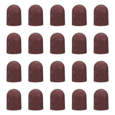 baojielai 20 Pieces Breathable Sanding Caps 80-180 Grit Practical Sleeves For Manicure Pedicure And Foot Care