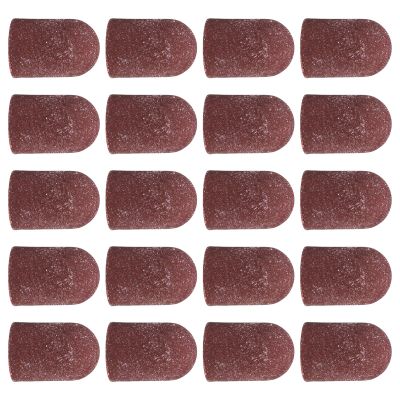 baojielai 20 Pieces Breathable Sanding Caps 80-180 Grit Practical Sleeves For Manicure Pedicure And Foot Care