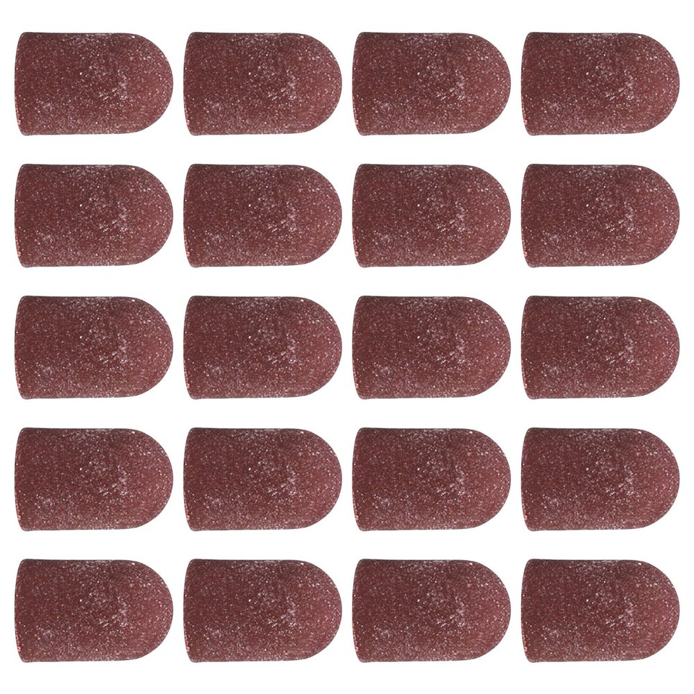 baojielai 20 Pieces Breathable Sanding Caps 80-180 Grit Practical Sleeves For Manicure Pedicure And Foot Care