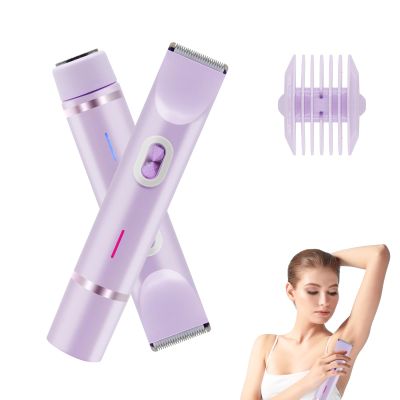 IYARKAI Women's Electric Dual Headed Shaver, 2 in 1 Bikini Trimmer, USB Rechargeable Electric Razors Body Hair Trimmer