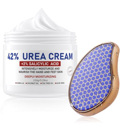 OUKEYA Urea Cream 42 Percent for Foot & Hand Cream with Foot Files for Dry Cracked Urea Lotion for Feet Maximum Strength Foot Cream for Dry Cracked Treatment