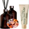 hetras. Perfume Hand Cream | Hinoki 1.69oz. + Premium Reed Diffuser Set 16.9 fl.oz. 2 Pack | Flower Shop Bundle view 1