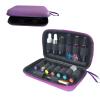 BLIRITEL Essential Oils Organizer Bag, Hard Shell Essential Oil Carrying Case for 15 Bottles, EVA Essential Oil Travel Case for 5ml,10ml Standard and Roller Bottles (Purple) view 1