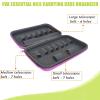 BLIRITEL Essential Oils Organizer Bag, Hard Shell Essential Oil Carrying Case for 15 Bottles, EVA Essential Oil Travel Case for 5ml,10ml Standard and Roller Bottles (Purple) view 4
