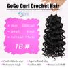 7 Packs GoGo Curl Crochet Hair 8 Inch Short Curly Crochet Hair for Women Deep Wave Beach Curl Crochet Braids Synthetic Braiding Hair Extensions(8 Inch, 1B) view 3