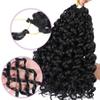 7 Packs GoGo Curl Crochet Hair 8 Inch Short Curly Crochet Hair for Women Deep Wave Beach Curl Crochet Braids Synthetic Braiding Hair Extensions(8 Inch, 1B) view 4