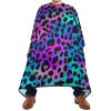 Hezely Purple Leopard Hair Dye Cape, Barber Cape for Adults,Waterproof Salon Cape,Waterproof Hairdressing Styling Hair Cutting, 65" x 55" view 2