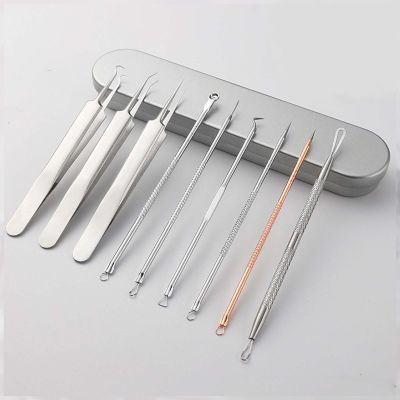 DJMAWEM Upgraded Stainless Steel Blackhead Remover, Blackhead Remover Tool Kit, Blackhead Remover, Blackhead Tools, Stainless Steel Blackhead Tweezers, Blackhead Remover Tools