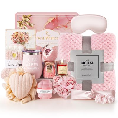 Christmas Gifts for Women,Relaxing Spa Gifts Baskets for Mom,Christmas Happy Birthday Gift Ideas Basket.